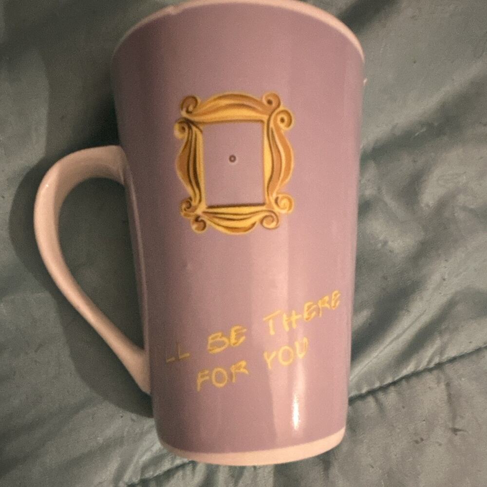 Friends TV Show Purple Coffee Mug "I'll Be There For You" Picture Frame Design